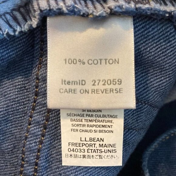 NWOT L.L. Bean Original Fit High Rise Straight Leg Mom Jeans Dark Wash Size 12 - Picture 6 of 7